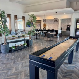 clubhouse with shuffleboard table