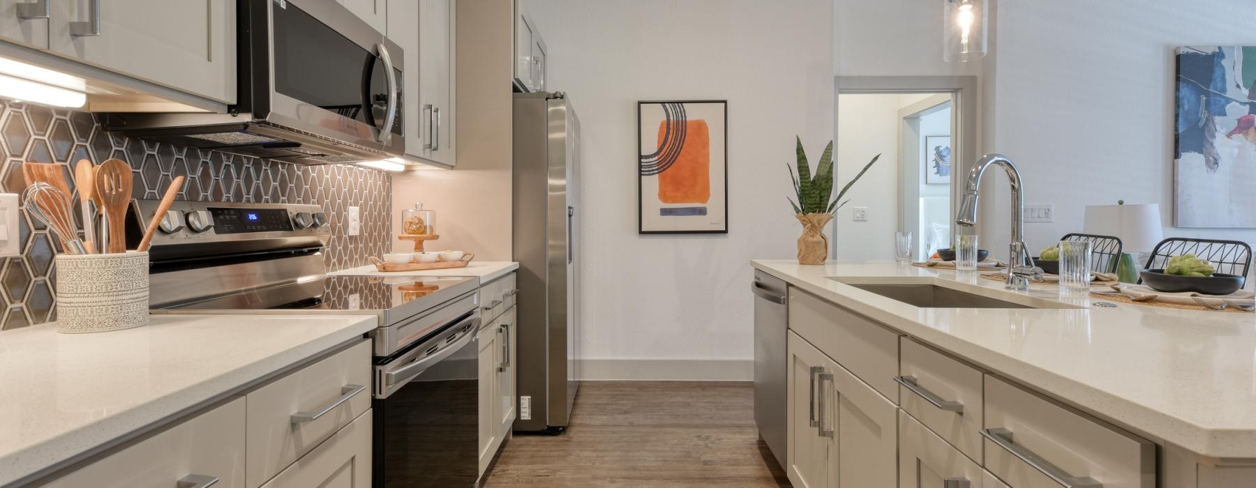 kitchen with large island